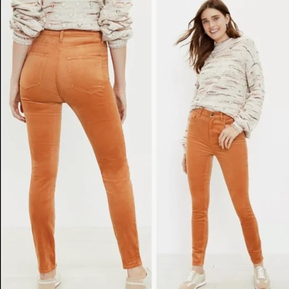 LOFT ‘THE SKINNY’ HIGH RISE CORDUROY IN SIENA SUNSET NWT - Picture 2 of 4